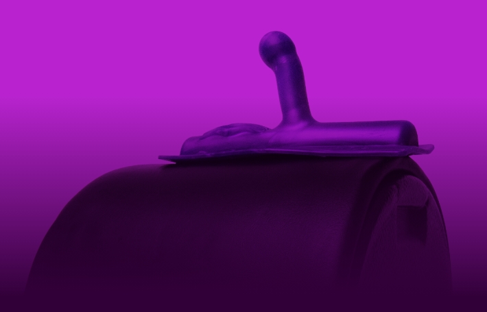 Sybian with Attachment - Deep Purple with Overlay